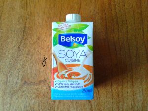 La crème végétale de Belsoy (emballage)