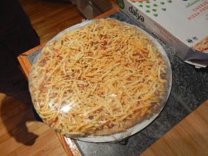 Pizza sortie de la boîte