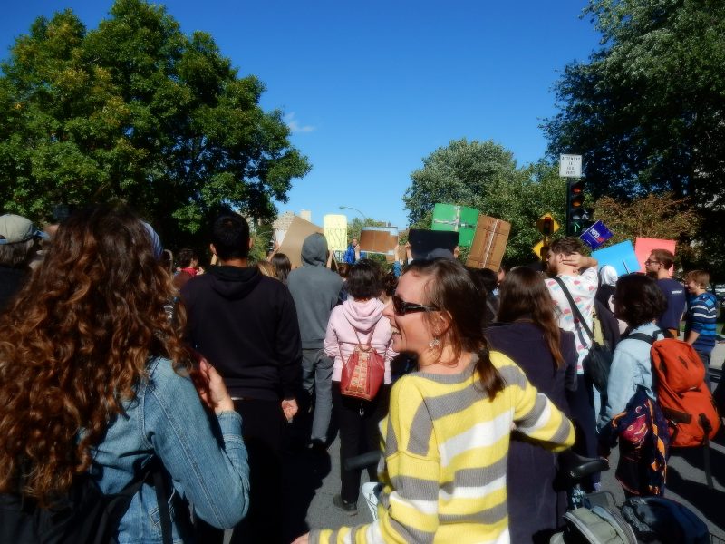 Manifestants écologistes à Montréal
